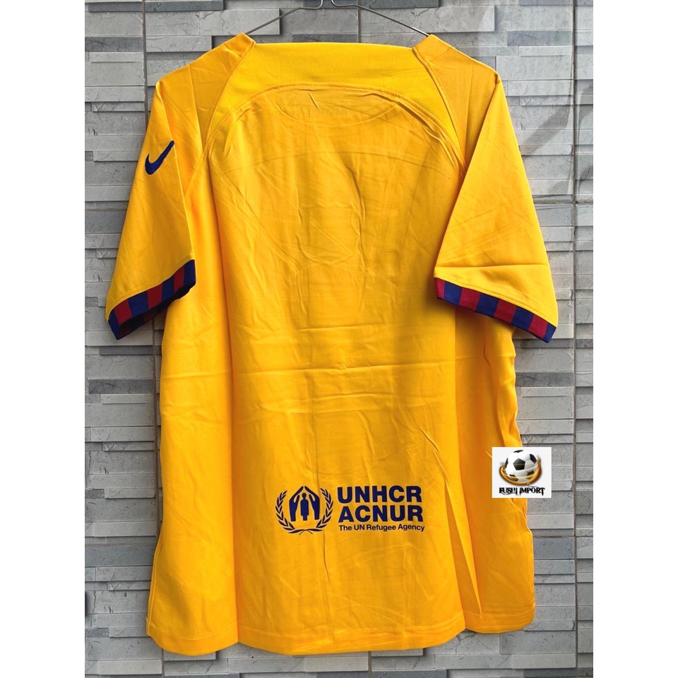 Jersey Baju Bola Barca 4th Fourth Full Patch 2022 2023 Grade Ori