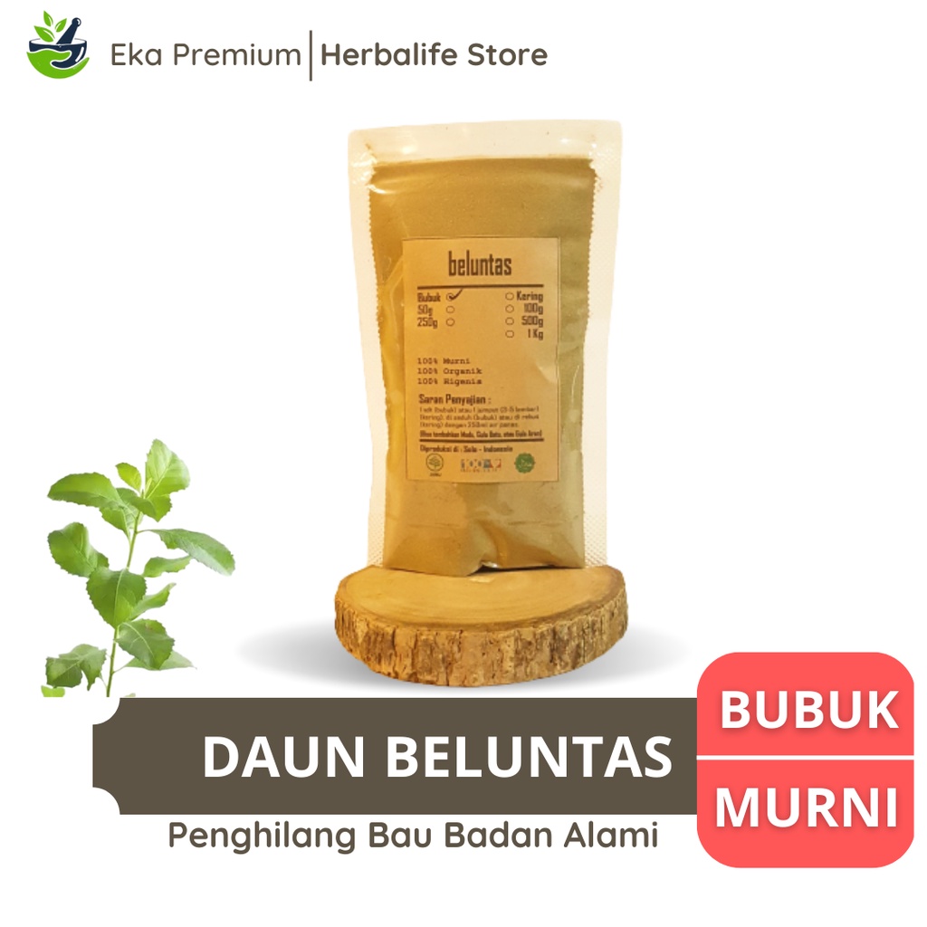 

DAUN BELUNTAS BUBUK Kering Penghilang Bau Badan Dan Mulut Asli Ramuan Rempah Herbal Tradisional Organik Mulut Keputihan