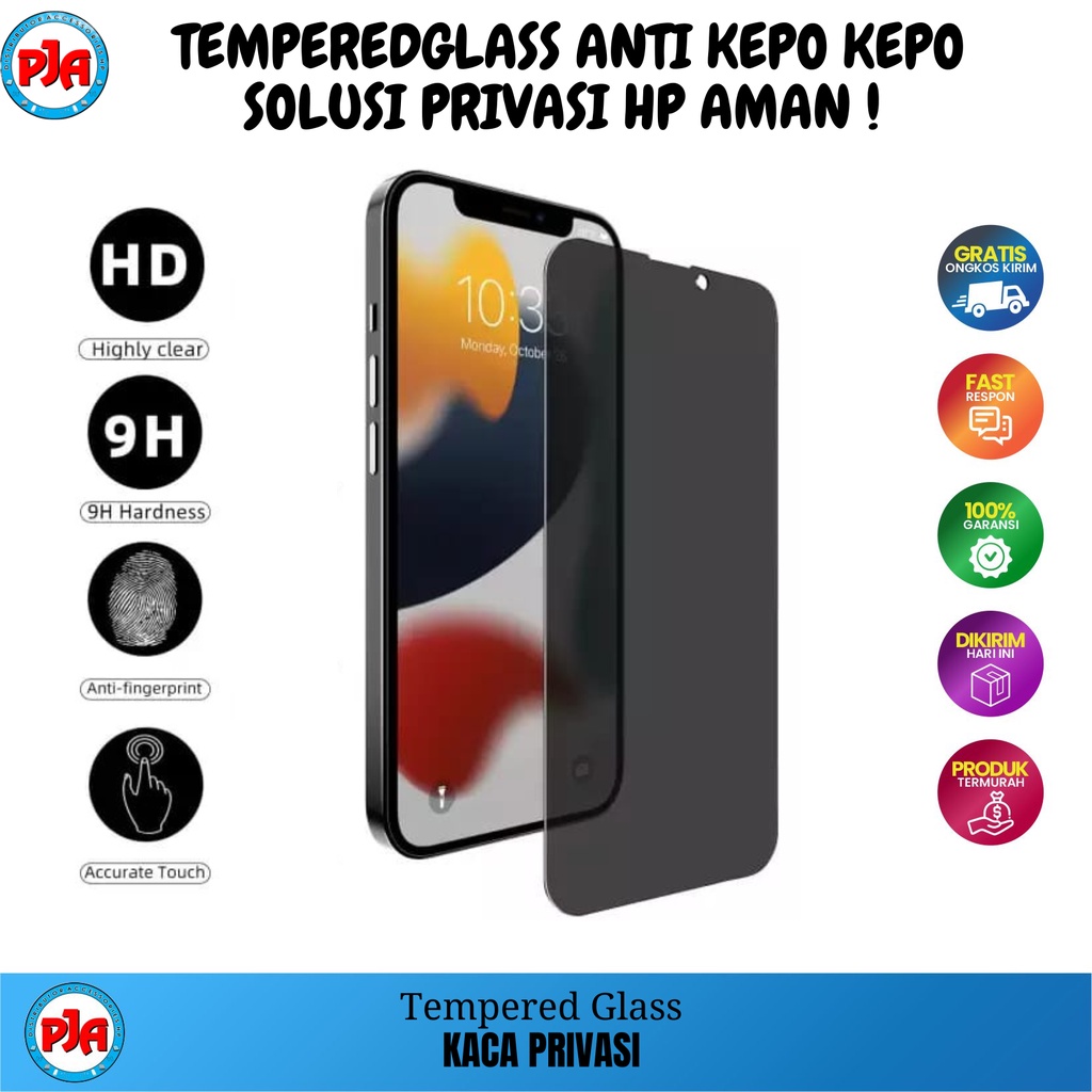 Tempered Glass Anti Gores Temperglass TG Kaca Anti Spy Privacy REALME C1 C2 C3 C11 C12 C15 C20 C21 C21Y C25 C25A C30 C30S C31 C35