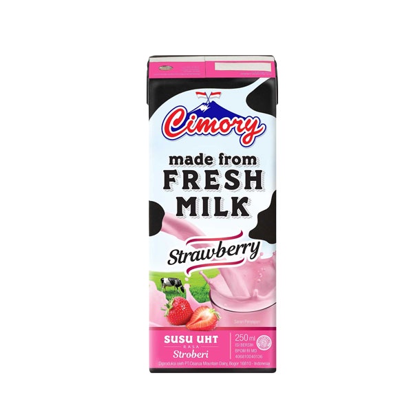 Promo Harga Cimory Susu UHT Strawberry 250 ml - Shopee