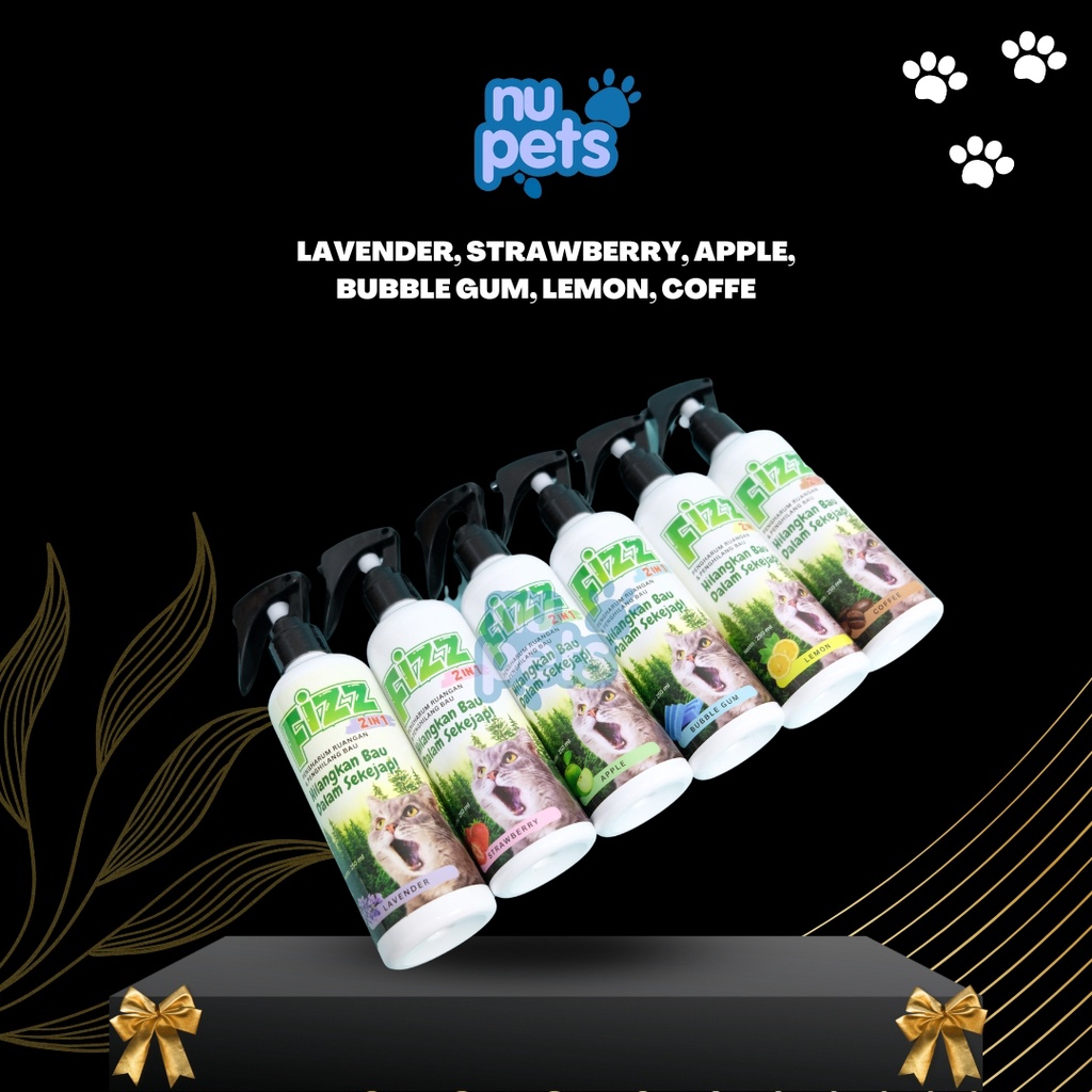 FIZZ SPRAY 2 IN 1 Pengharum Ruangan Dan Penghilang Bau Hewan 250 Ml