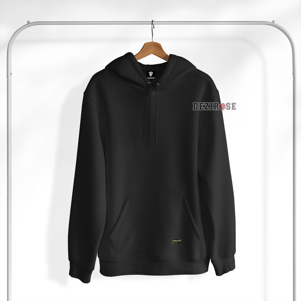 Jaket Sweater Hoodie Polos Pria Wanita Distro Original Fleece Tebal Premium Size M L XL XXL