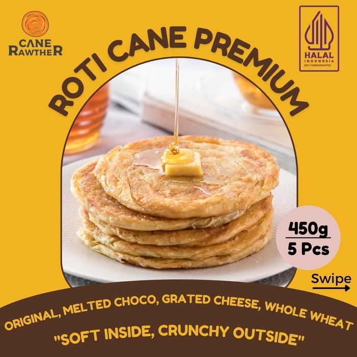 

Roti Maryam / Roti Cane / Roti Canai Frozen 5 Pcs by Cane RawtheR - Melted Choco