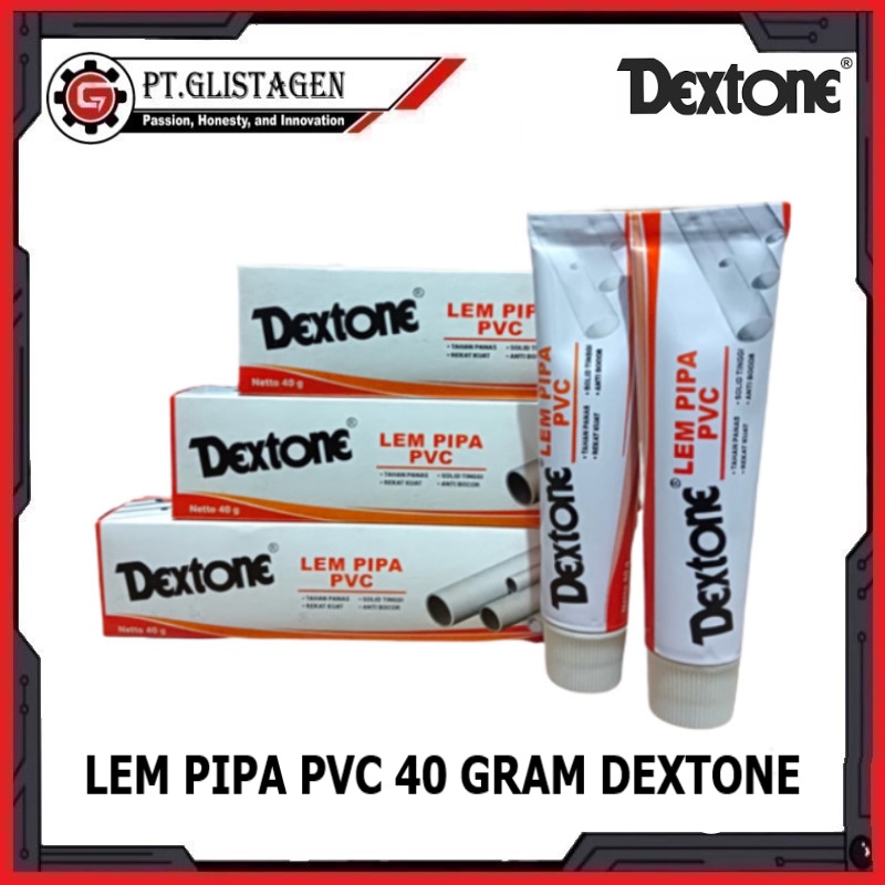 

Lem Pipa PVC DEXTONE 40gr Lem Pralon Talang Tube Odol 40 Gram DEXTONE