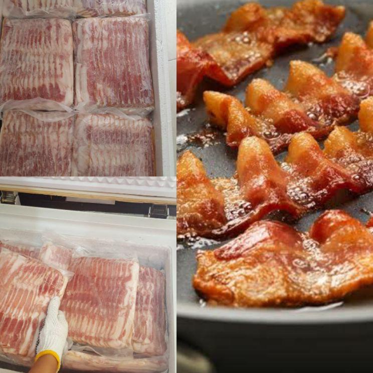 

12.12 HARGA GROSIR Pork Bacon/ smoked bacon /smoked pork bacon 1kg dan 500gr !