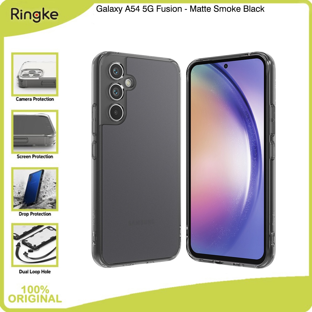 Ringke Samsung A54 5G Fusion Matte Smoke Black Softcase Military Drop