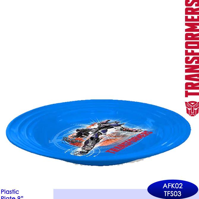 Termurah Piring Makan Plastik 9" Onyx Karakter Transformer - Afk02 Tfs03 New