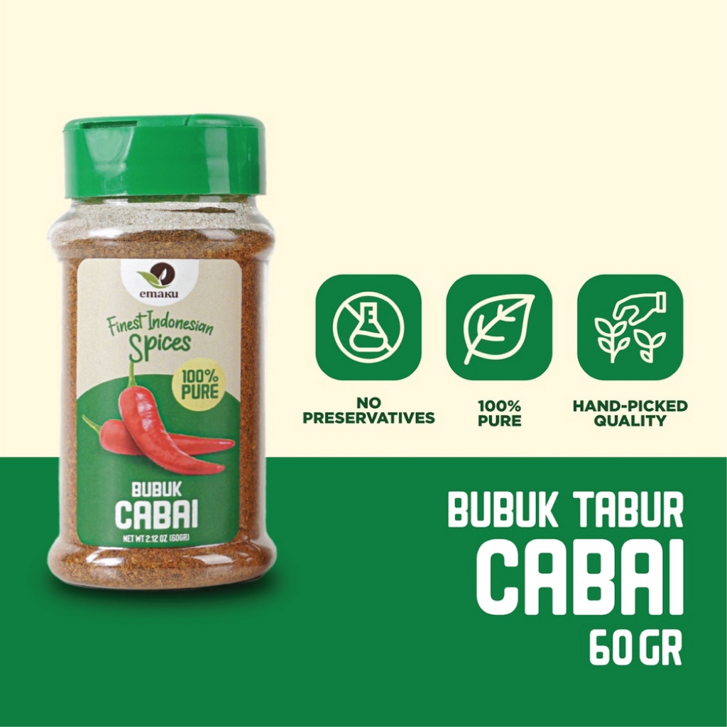 Emaku Bumbu Masak Cabe Bubuk / Chili Powder / Bubuk Cabai 60g