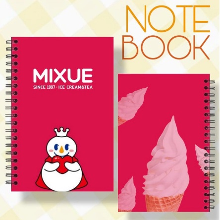 DHIOSHOPI - Notebook CUSTOM MIXUE MASKOT MIXUE LOGO Spiral Notebook A6