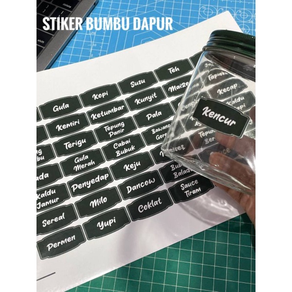

Stiker Bumbu Dapur Isi 42 Sticker Label Cutting Bahan Garam Gula Ketumbar Perabotan Memasak