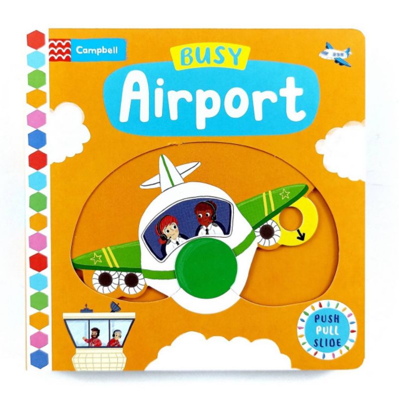 Campbell Busy Airport Push Pull Slide Board Book