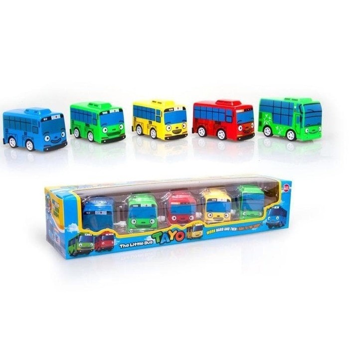 Mainan Anak The Little Bus Tayoo - Mainan Bus Tayoo  SET ( 5 PCS)