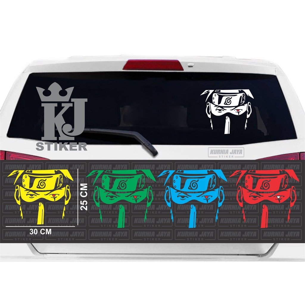 KJ Stiker Promo Stiker Kaca Mobil Belakang Anime Naruto Hatake Kakashi