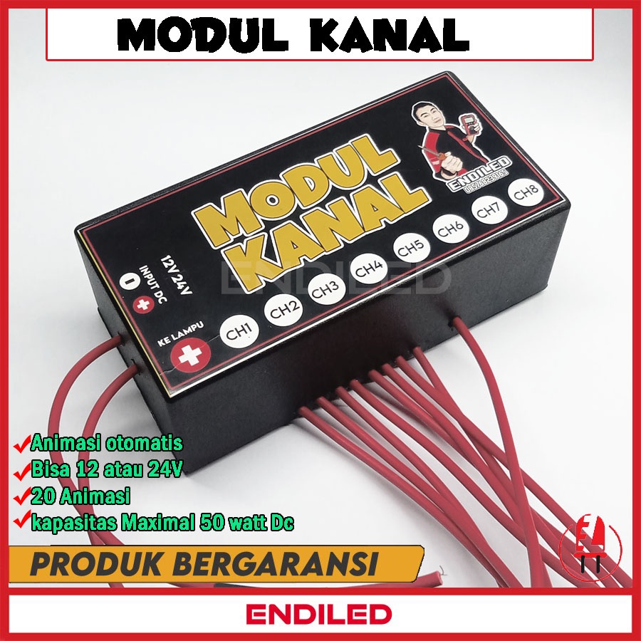 Modul bak led strobo 8 output 20 animasi