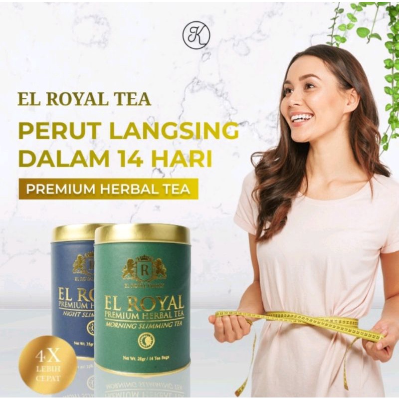 1 Paket El Royal Premium Herbal Tea -Teh Herbal Untuk Kesehatan Melancarkan - Detox Slimming Tea - P