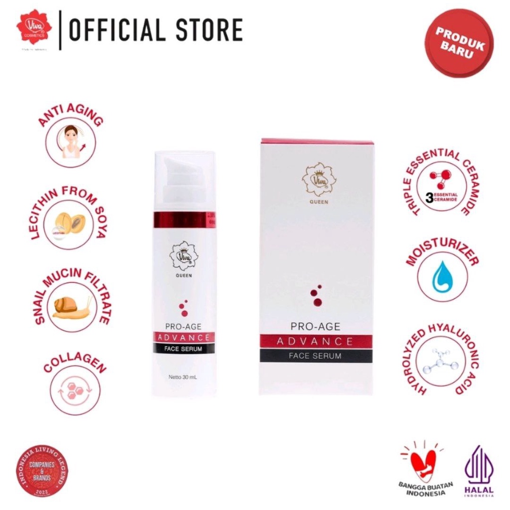 VIVA QUEEN SERUM PRO AGE ADVANCE FACE SERUM WAJAH MOISTURIZER VIVA