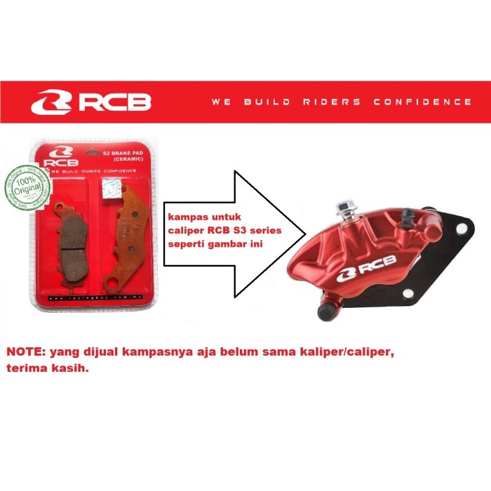 Kampas rem RCB kaliper caliper S3 series KANAN ORI ASLI ORIGINAL