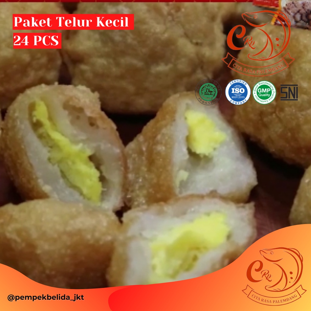 

Paket E Pempek Telur Kecil 24 PCS + 3 Cuko 70 ML (1 BOX/24 PCS) - Pempek Belida CRP Frozen Asli Palembang