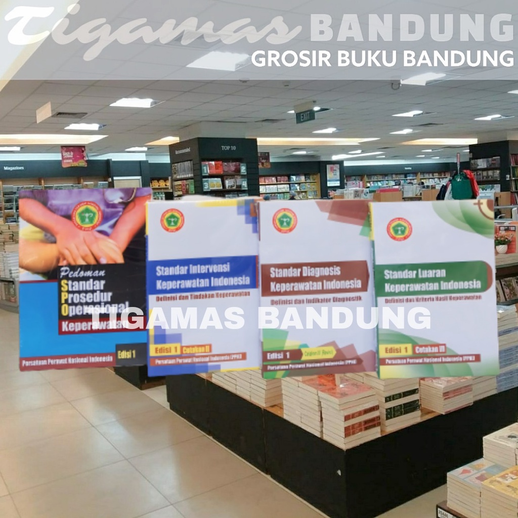 PAKET 4 BUKU PPNI SDKI SIKI SLKI SPO KEPERAWATAN NANDA NIC NOC PEDOMAN STANDAR PROSESUR OPERASIONAL 