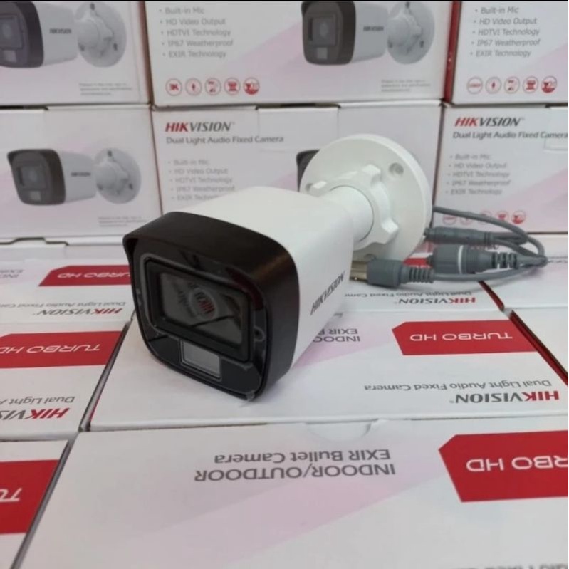 Paket cctv hikvision colorvu + mic audio 8channel 8 camera 2mp lengkap