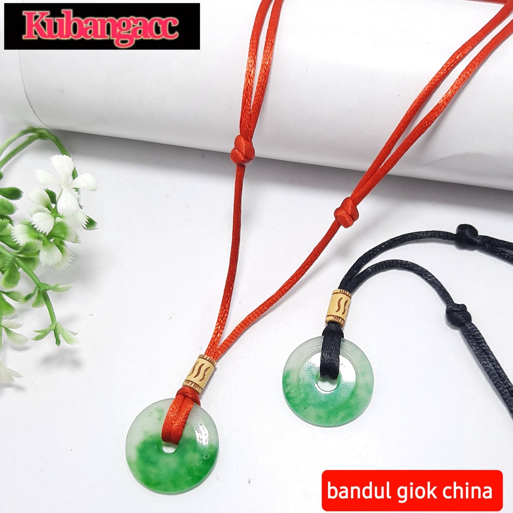 Kalung Tali Liontin Giok Cina Kalung Pria Wanita Kalung Kekinian Kalung Giok Kalung Giok Murah