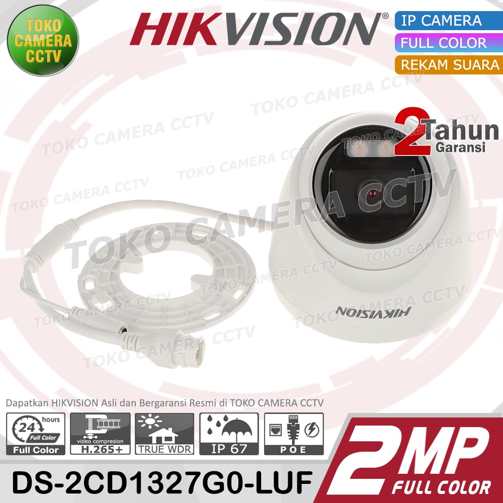 IP CAMERA 2MP COLORVU AUDIO HIKVISION DS-2CD1327G0-LUF IP CAM POE