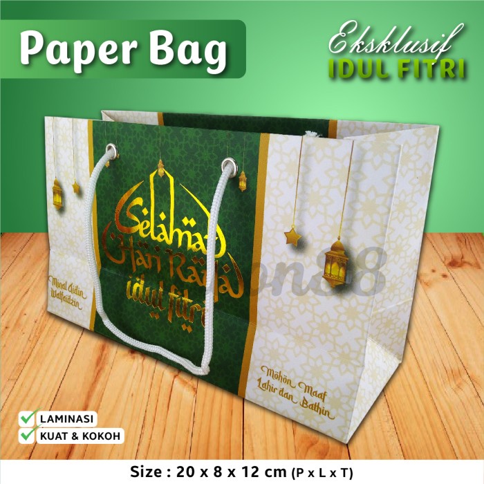

Paper Bag Idul Fitri - Paper Bag Lebaran 20 X 7.5 X 12 Cm - Pl-3 029