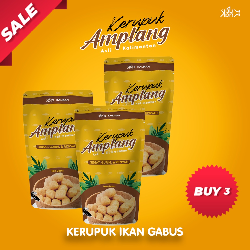 

3 PCS Kerupuk Amplang Kalimantan Gurih Lezat Enak (ikan gabus)