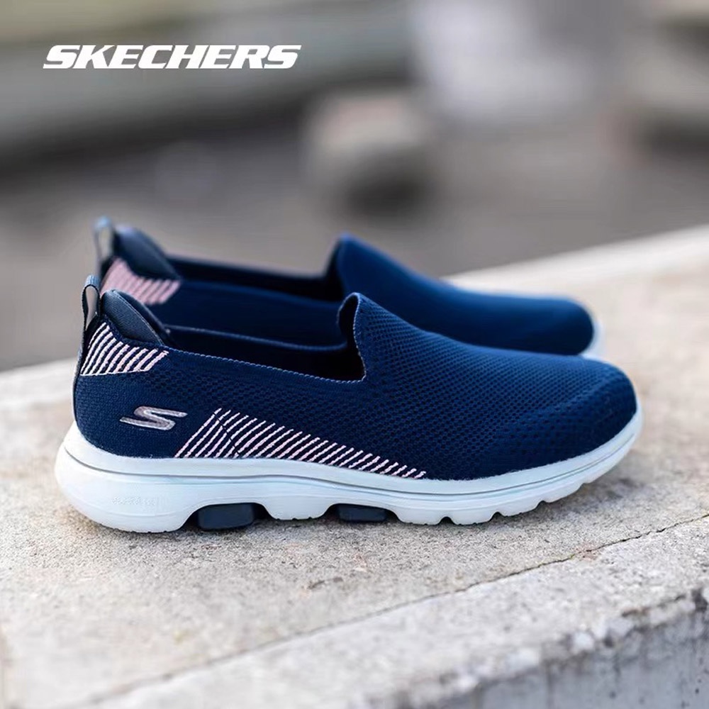 Skechers wanita Go walk5 Prized woman Sneakers  tanpa sepatu   snakers  shoes wanita slip