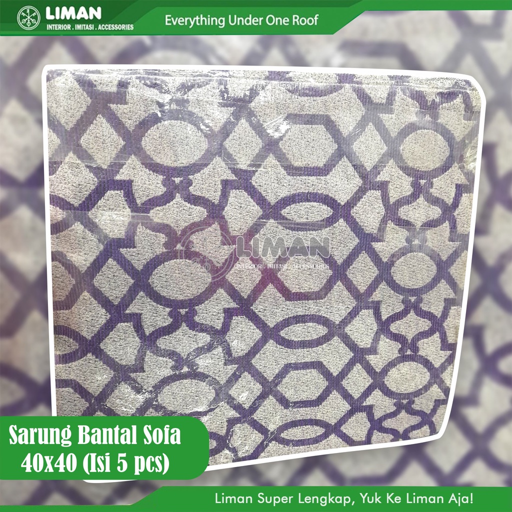 Sarung Bantal Sofa 40x40 1 Set (5 pcs)