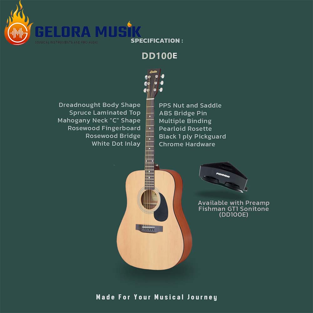 Gitar Akustik Elektrik Delta DD100E