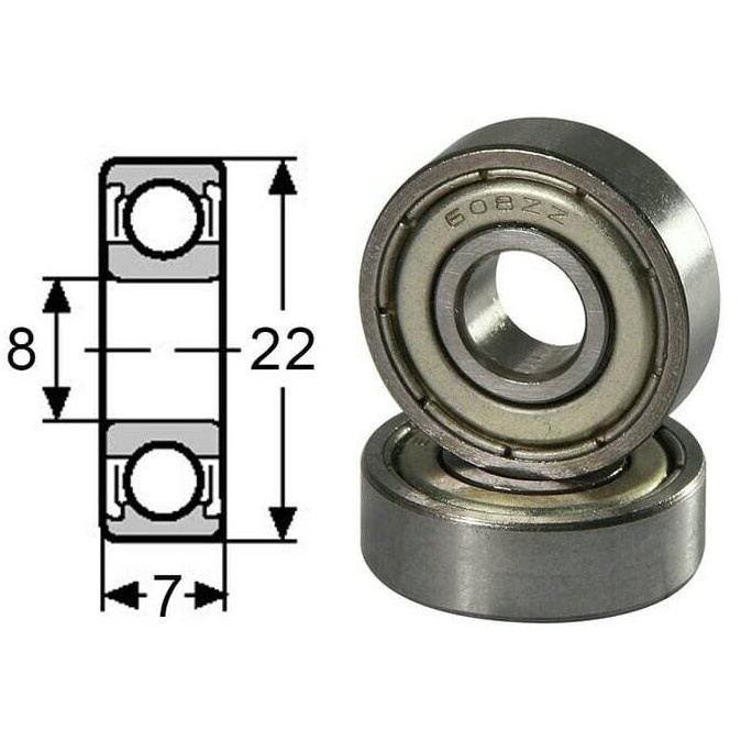 [HAEBOT] Ball Bearing Bushing 608ZZ 8mm CNC 3D Printer Lead Screw Rod 22x8x7 Threaded rod Slide Mekanik Low Speed Bearing Besi