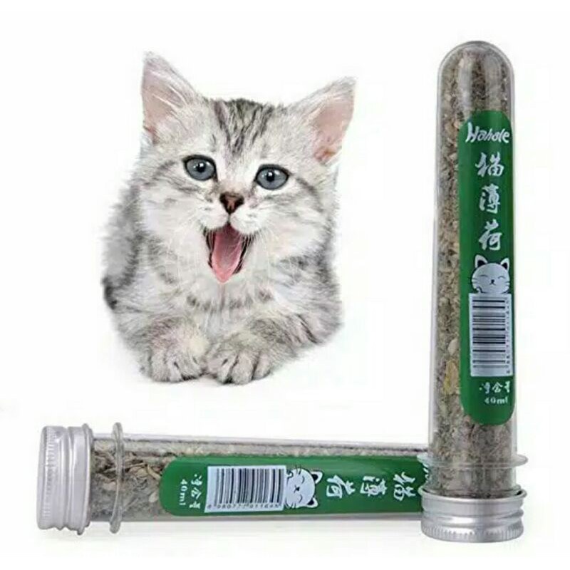 Catnip Tube Tabung 40ml Penenang Kucing Dijilat Kucing  PURE CATMINT POWDER - BIKIN FLY KUCING