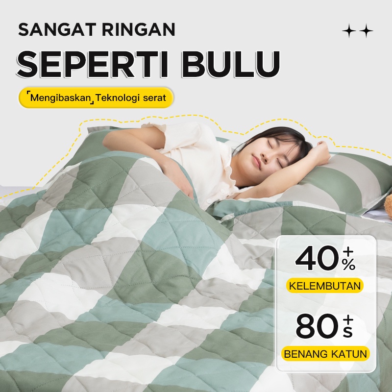 Bedcover XH Kombinasi Sprei Set Adem Bahan Halus