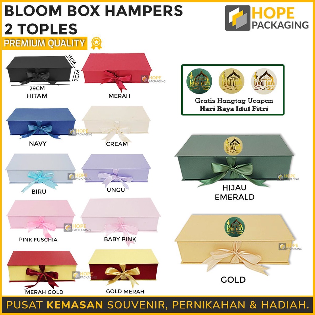 Bloom Box Hampers muat 2 Toples dan 4 Toples - Parcel Bunga Gift / Untuk souvenir imlek / Tahun Baru / wedding / Valentine