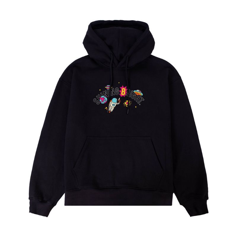 Hoodie Sweater Shining Bright NB 005 Black Unisex