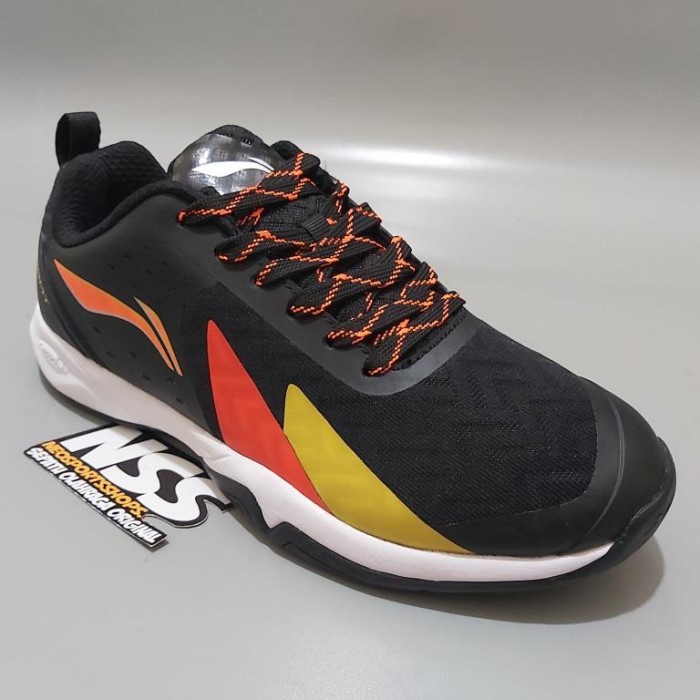 {MentariStore} Sepatu Badminton Lining Cloud Ace X2 Original - BLACK GOLD 41 Murah