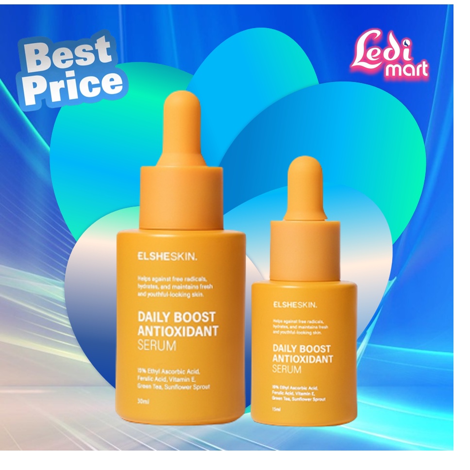 ORIGINAL ElsheSkin Daily Boost Antioxidant Serum 30ml / Serum Vitamin C Kulit 8x Lebih Cerah / Brightening Serum / Serum Wajah / Essence Wajah / Serum Vitamin / Mencerahkan / LEDI MART