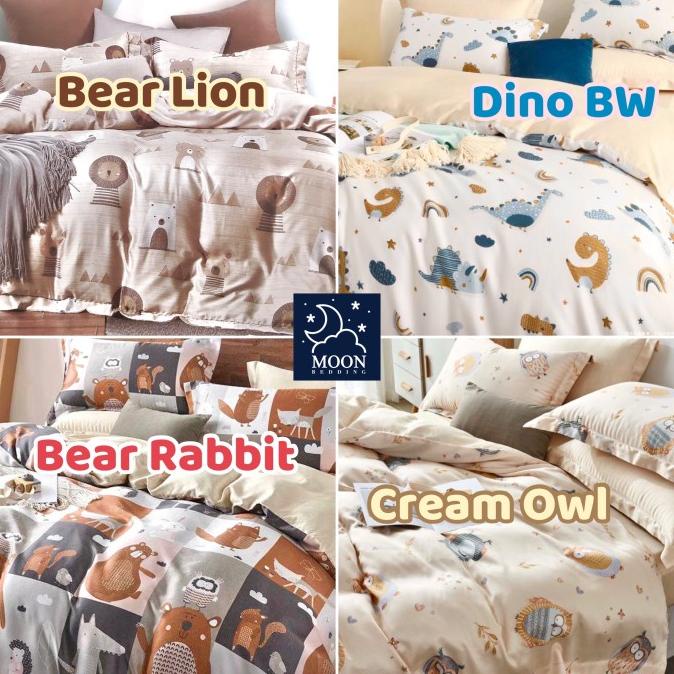 Kain Sprei Meteran Tencel Anak Animal Binatang Bear Lion Bahan Organik