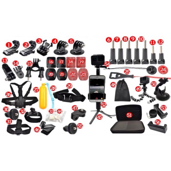 Dijual GOPRO Mount ToolsKit Mounting Aksesoris Kamera Silver Black GoPro 4 5 Berkualitas