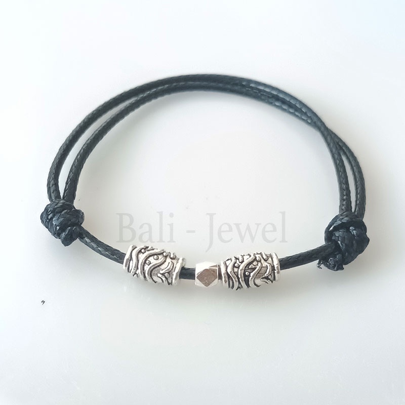 Gelang pria etnik / Gelang Simple Tali korea chord 2mm