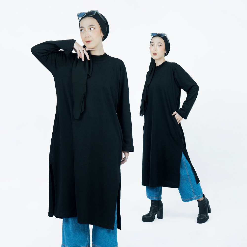 KENIDWEAR Midi Dress Premium Cotton Combed 24s Gamis Bahan Kaos Edisi Ramadhan Raya Series
