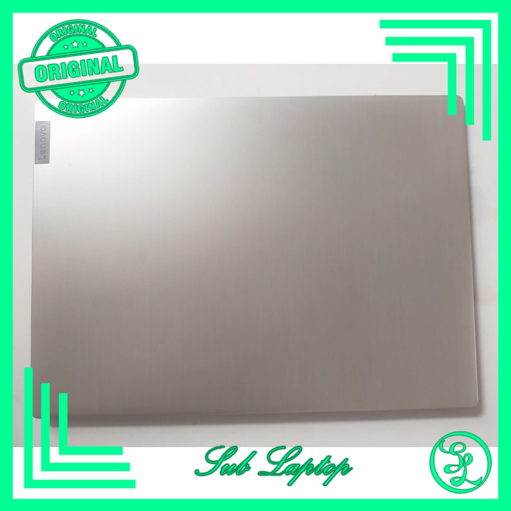 Casing Layar LCD Back Cover LED Cover Rear Back Cover Top Case Lenovo Ideapad Slim 3 Silver Mulus