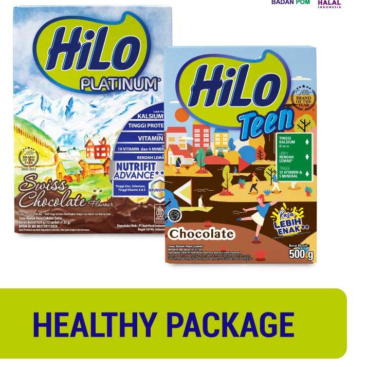 

♤ Healthy Package - HiLo Platinum Swiss Chocolate 420g dan HiLo Teen Chocolate 500g ➼