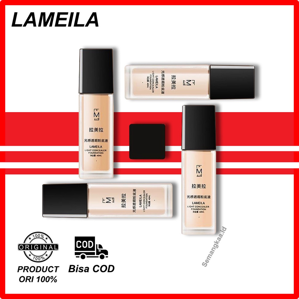 LAMEILA Light Concealer Cair Foundation Tahan Air LA049