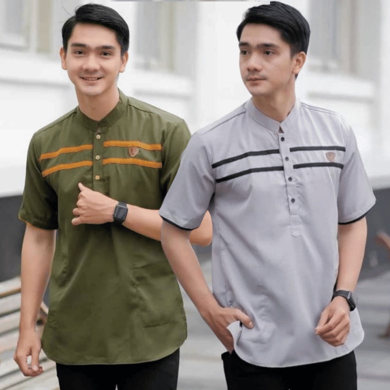 Baju Koko Kurta Dewasa Baju Muslim Pria Kurta Taqwa Lengan Pendek Jasko Terlaris