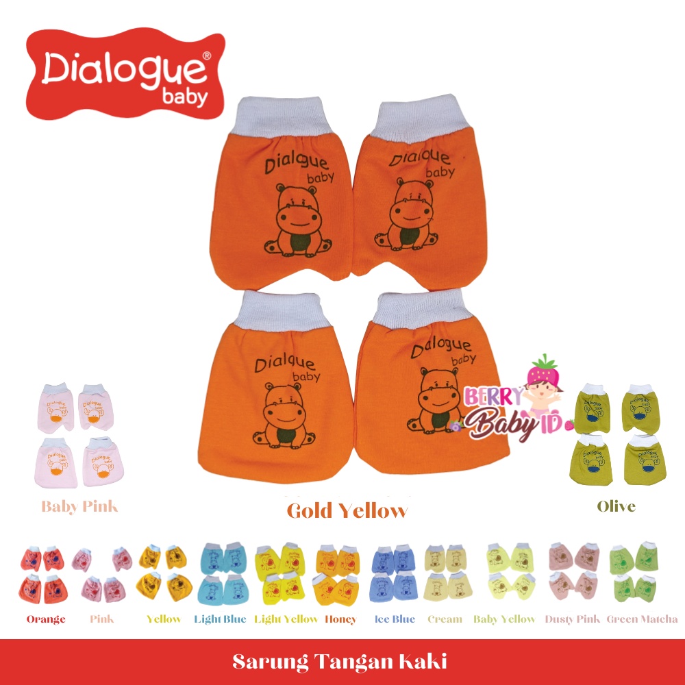 Dialogue Baby Paket 2-in-1 Sarung Tangan Kaos Kaki Bayi Mitten Booties Berry Mart