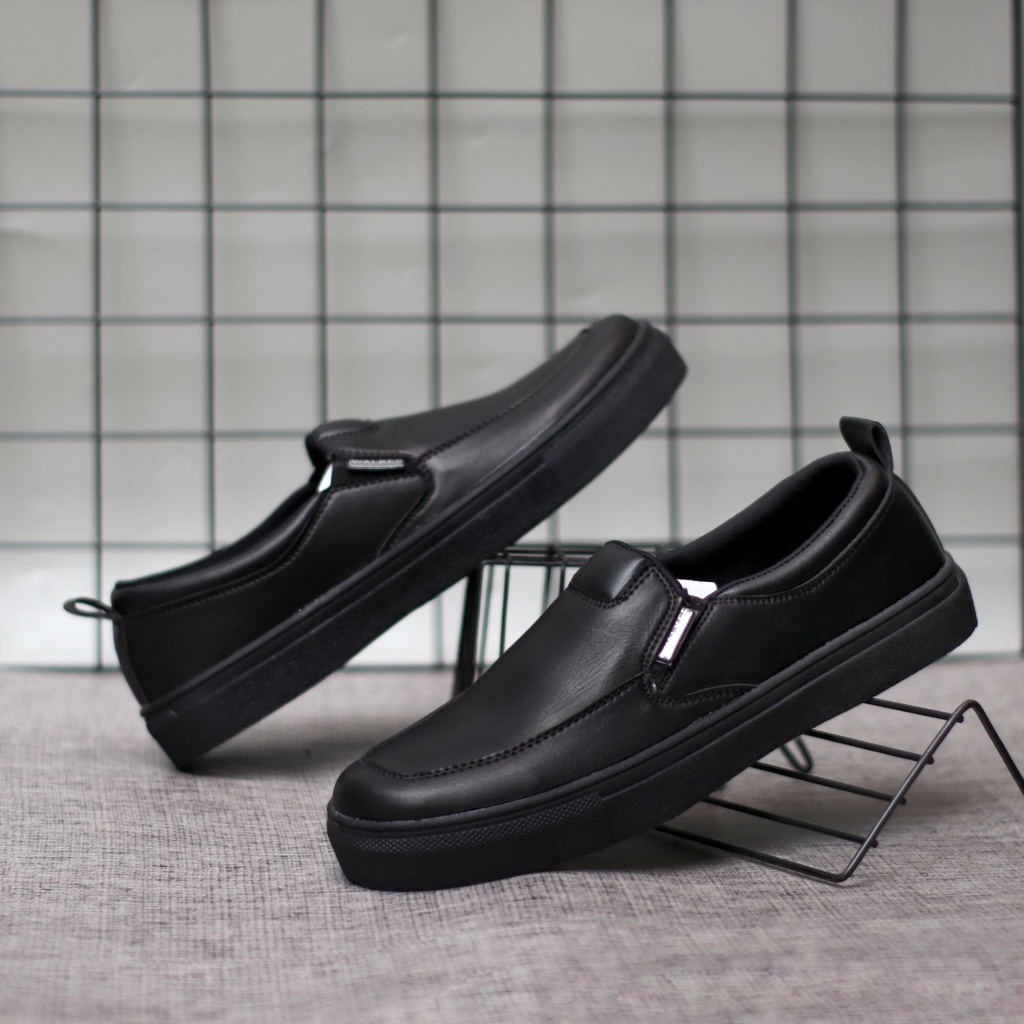 HOT SLIP ON KULIT ASLI LETHEAR SLIP ON BS156 BS157 BS158 BS159 BS160 Slip On Pria Slop