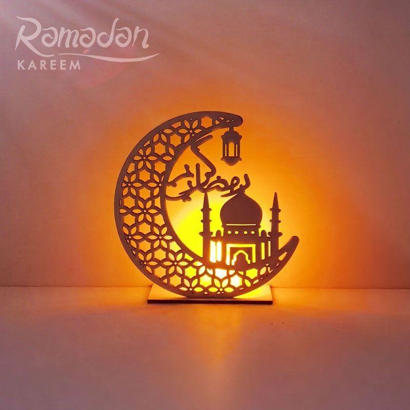 Lampu Dekor ISLAMIC MUSLIM / Puzzle kayu Ramadhan / LAmpu Dekorasi Rumah n HAmpers