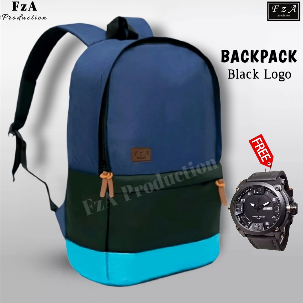 FzA Official -  Ransel Gendong Laptop Distro Tas Ransel Pria Wanita Tas Punggung Laptop Kerja Sekolah Tas Backpack Original - BLQS